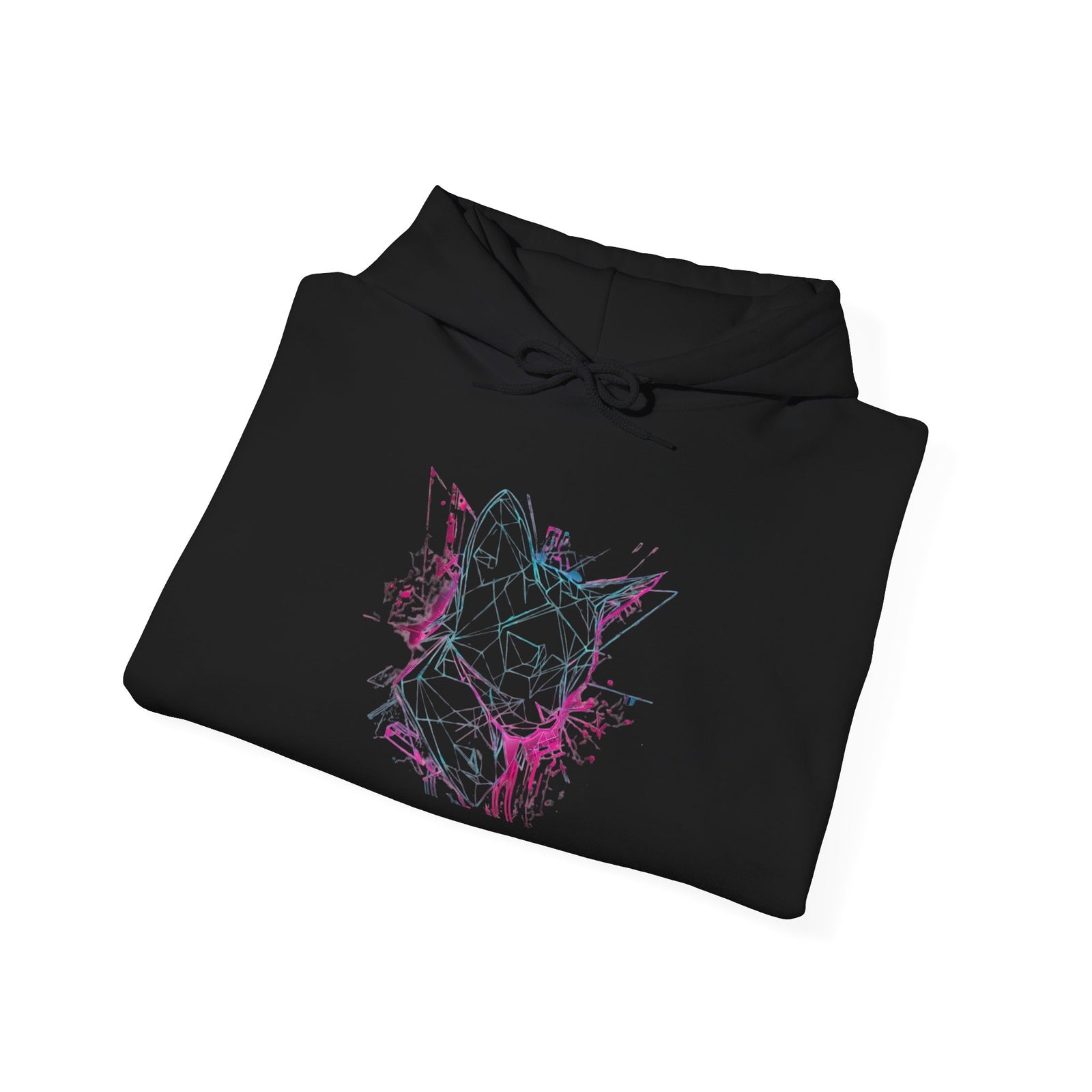Neon Cat Hoodie - Vaporwave Retro Cat Graphic Sweatshirt