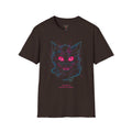 Cat Skull Graphic T-Shirt — Pink Eyes Shattered Design