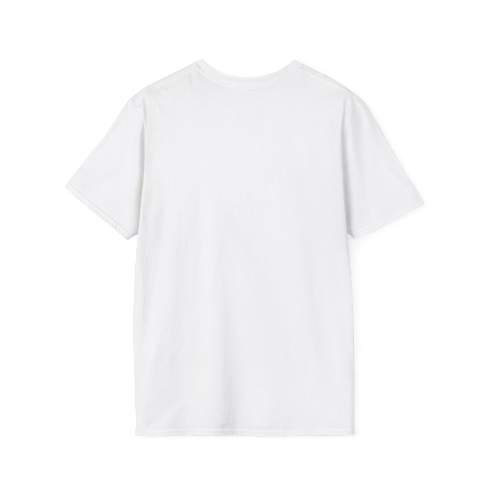 Vista trasera camiseta softstyle blanca algodón premium Gatoloco
