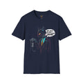T-Shirt — "Say Hello to My Little Friend" Neon Sketch