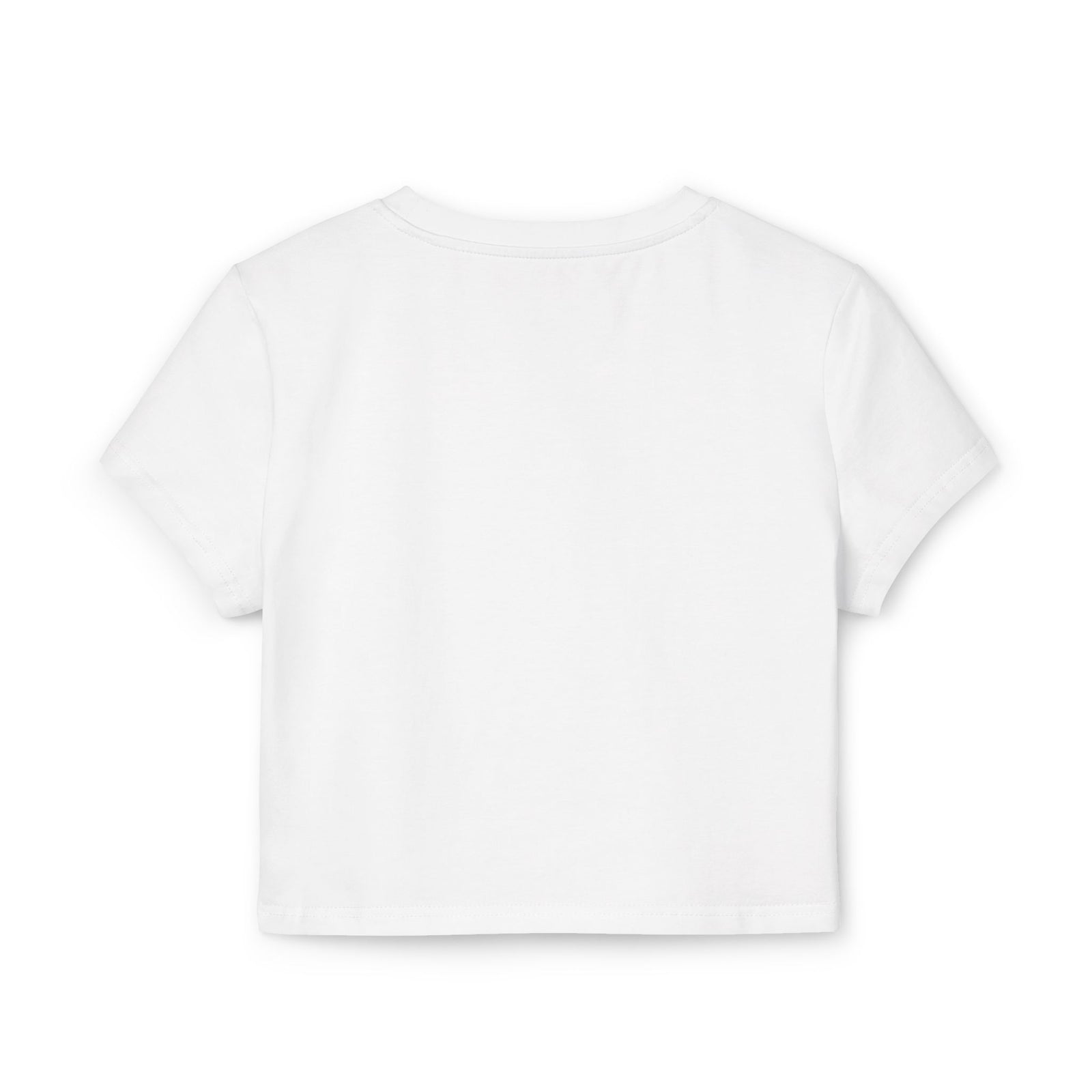 Neon Floral Cat Baby Tee — Women's Graphic Crop Top