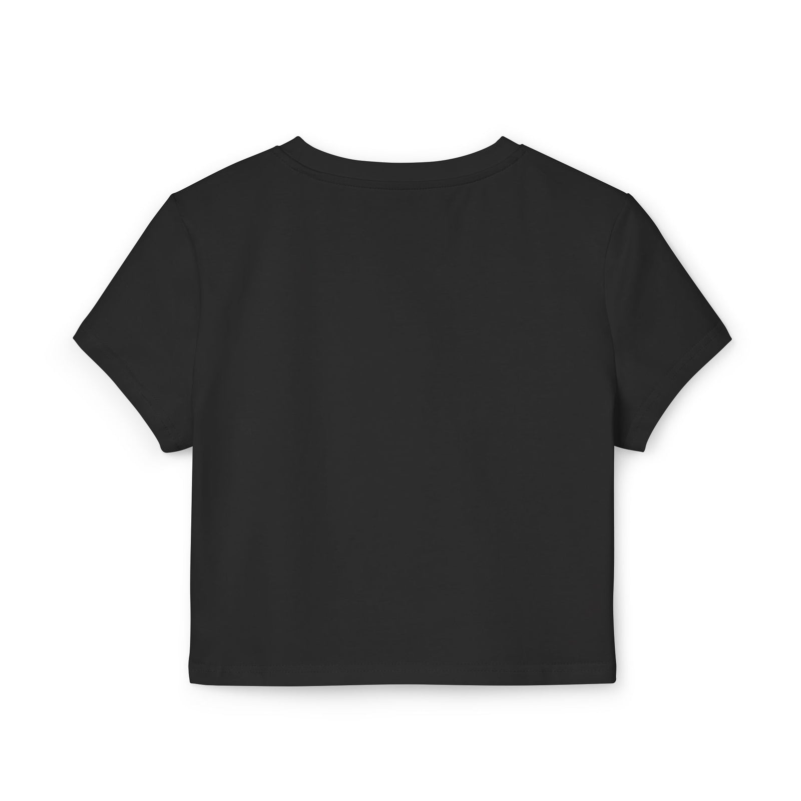 Neon Floral Cat Baby Tee — Women's Graphic Crop Top