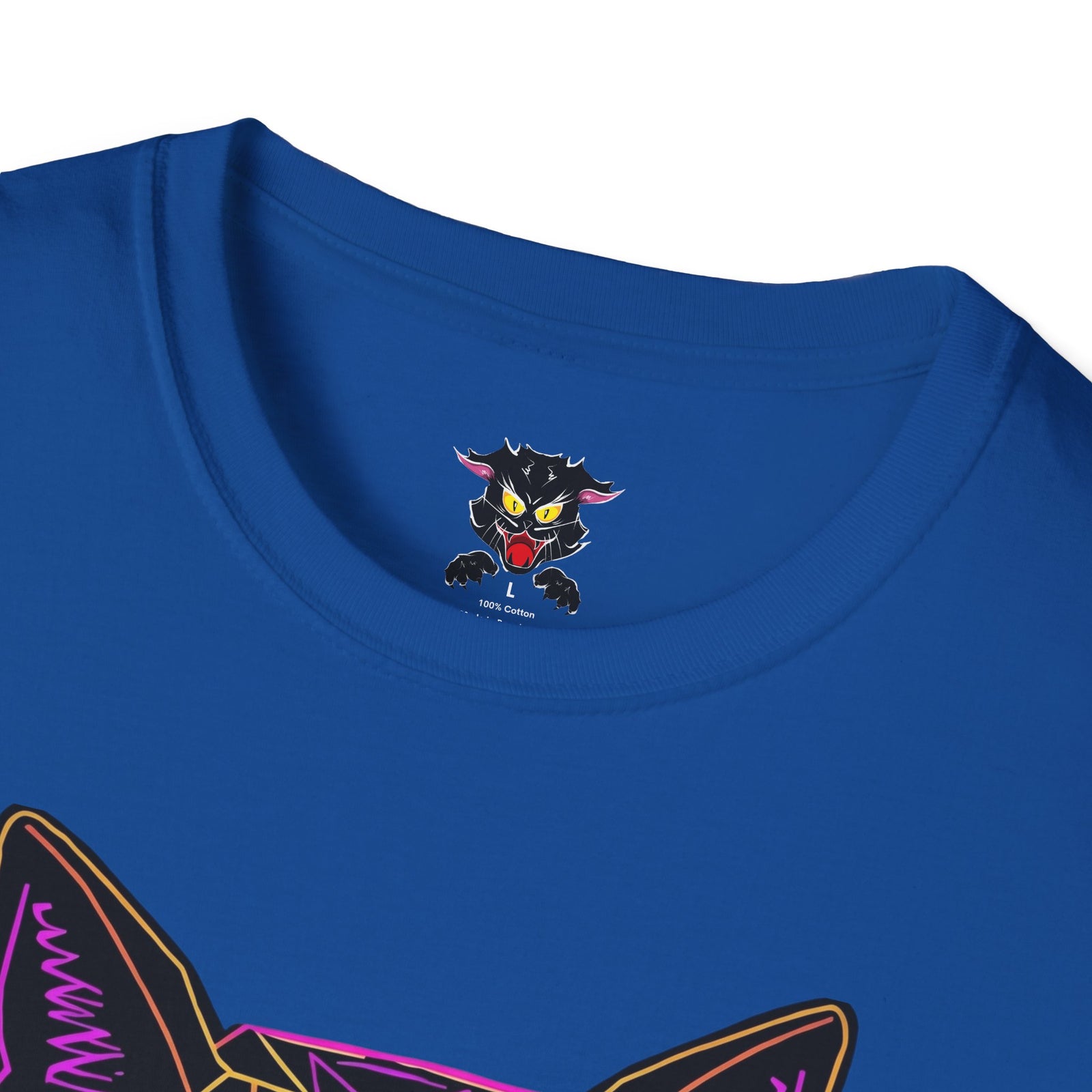 Sábado Sin Excusas Cat T-Shirt — Retro Neon Cat with Sunglasses