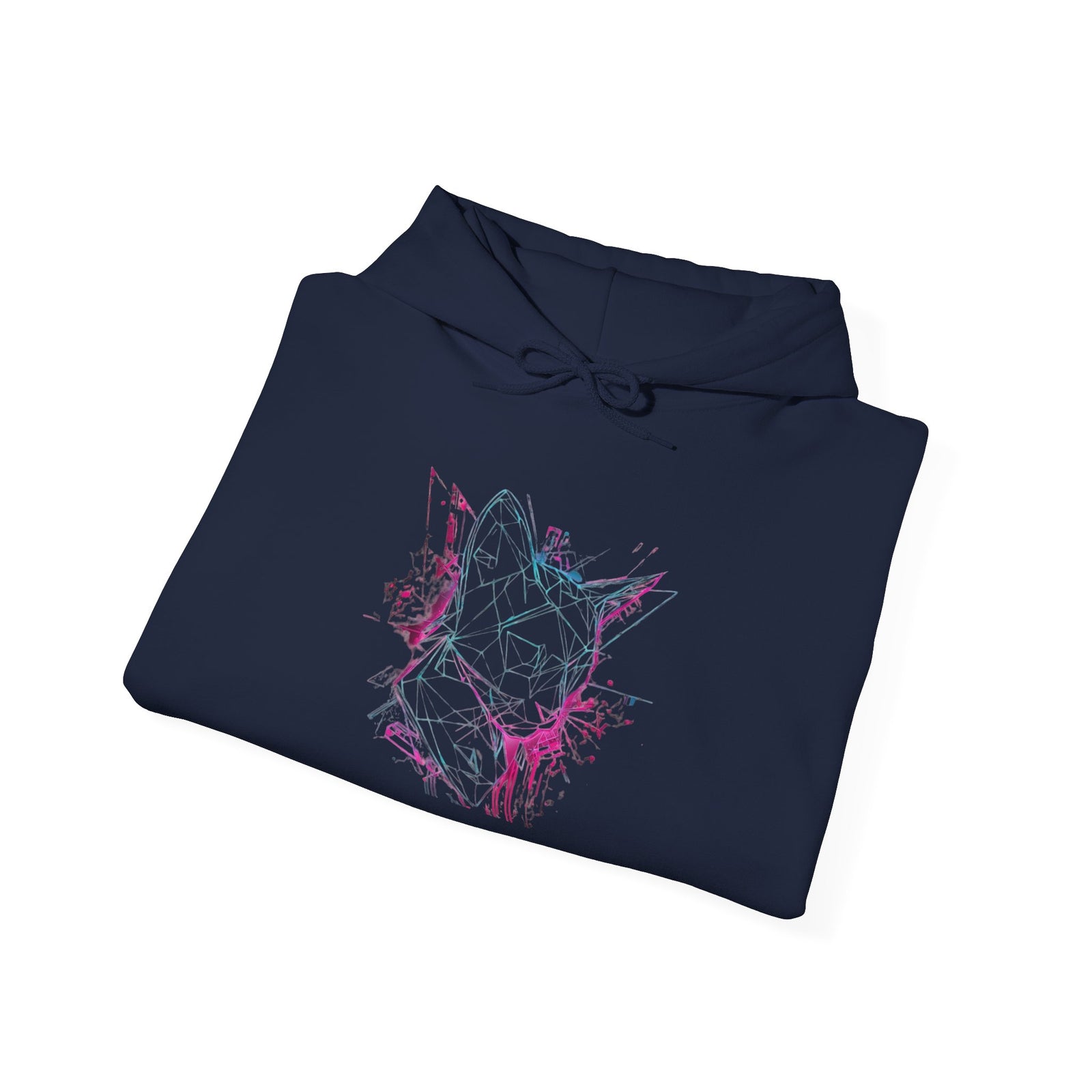 Neon Cat Hoodie - Vaporwave Retro Cat Graphic Sweatshirt
