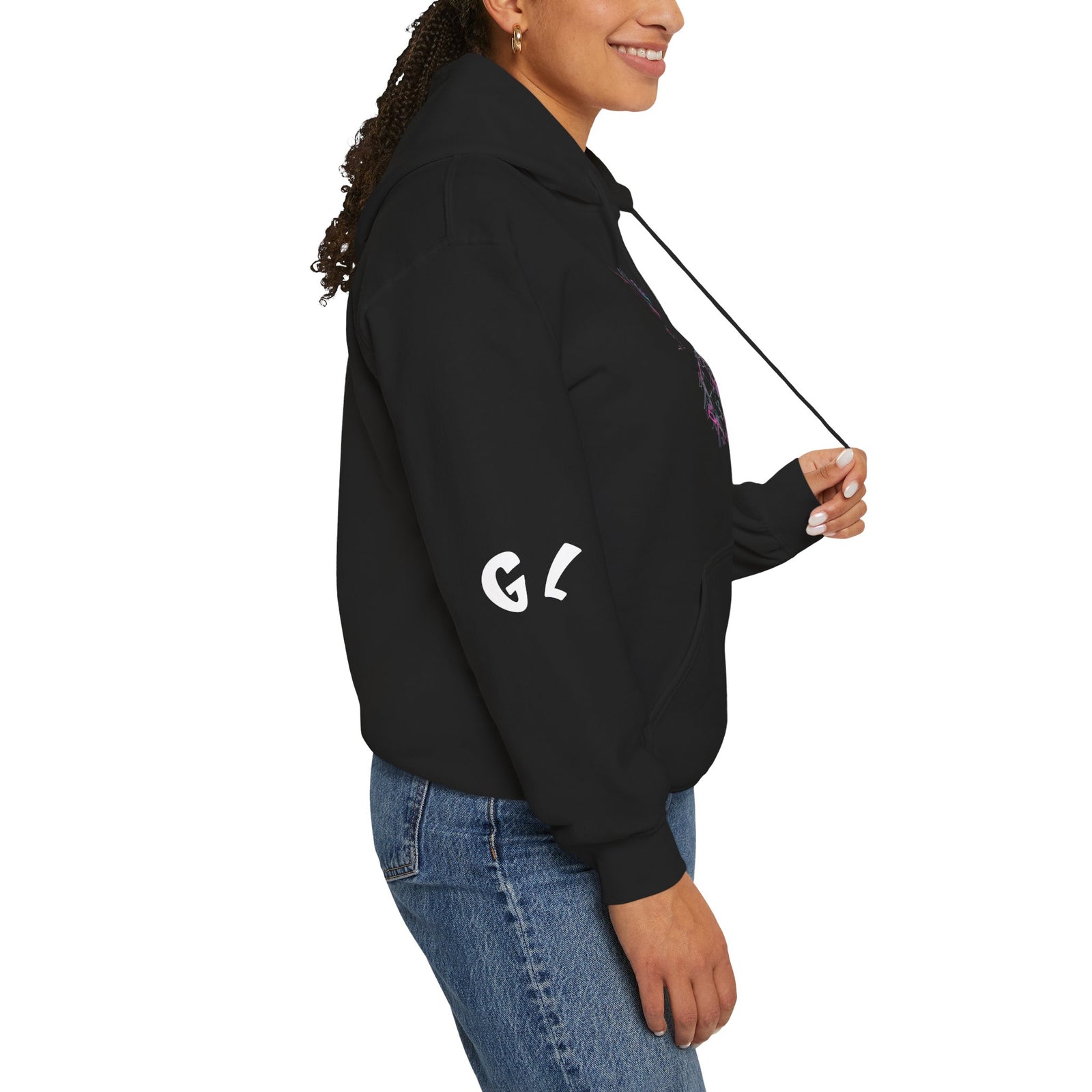 Neon Cat Hoodie - Vaporwave Retro Cat Graphic Sweatshirt