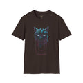 Cat Cyberpunk T-Shirt — Neon Dripping Mask Design