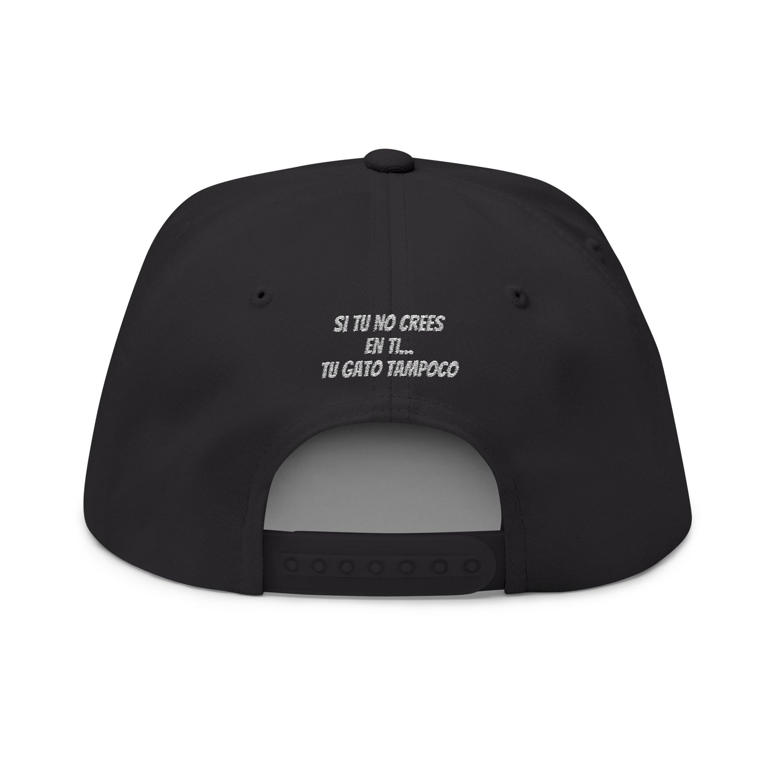 Multicolor Flat Bill Cap — Embroidered 'GL' Logo with Spanish Back Text ('Si tu no crees en ti...')