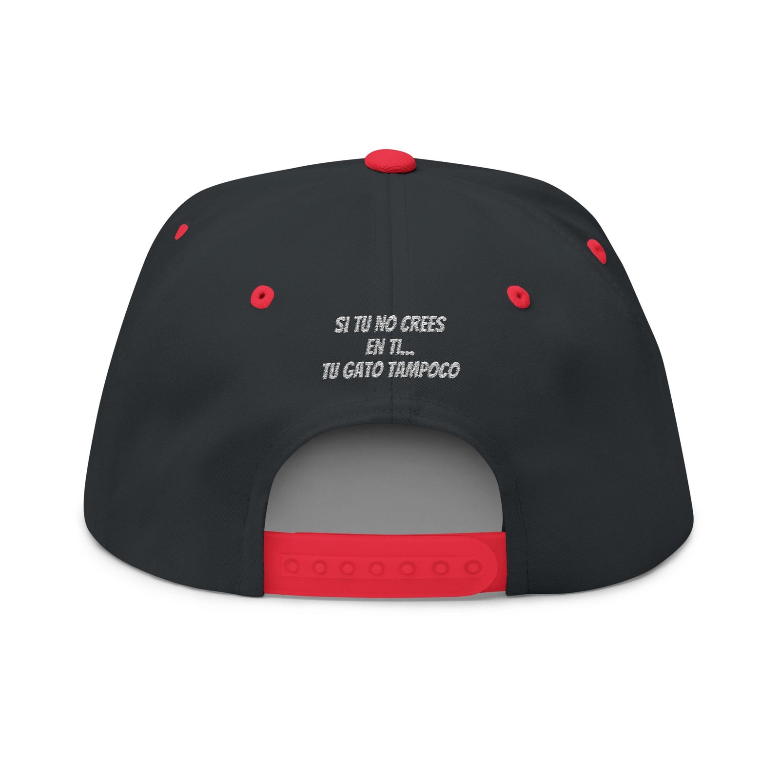 Multicolor Flat Bill Cap — Embroidered 'GL' Logo with Spanish Back Text ('Si tu no crees en ti...')