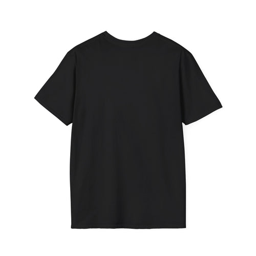 Vista trasera camiseta negra gato neón retro Gatoloco