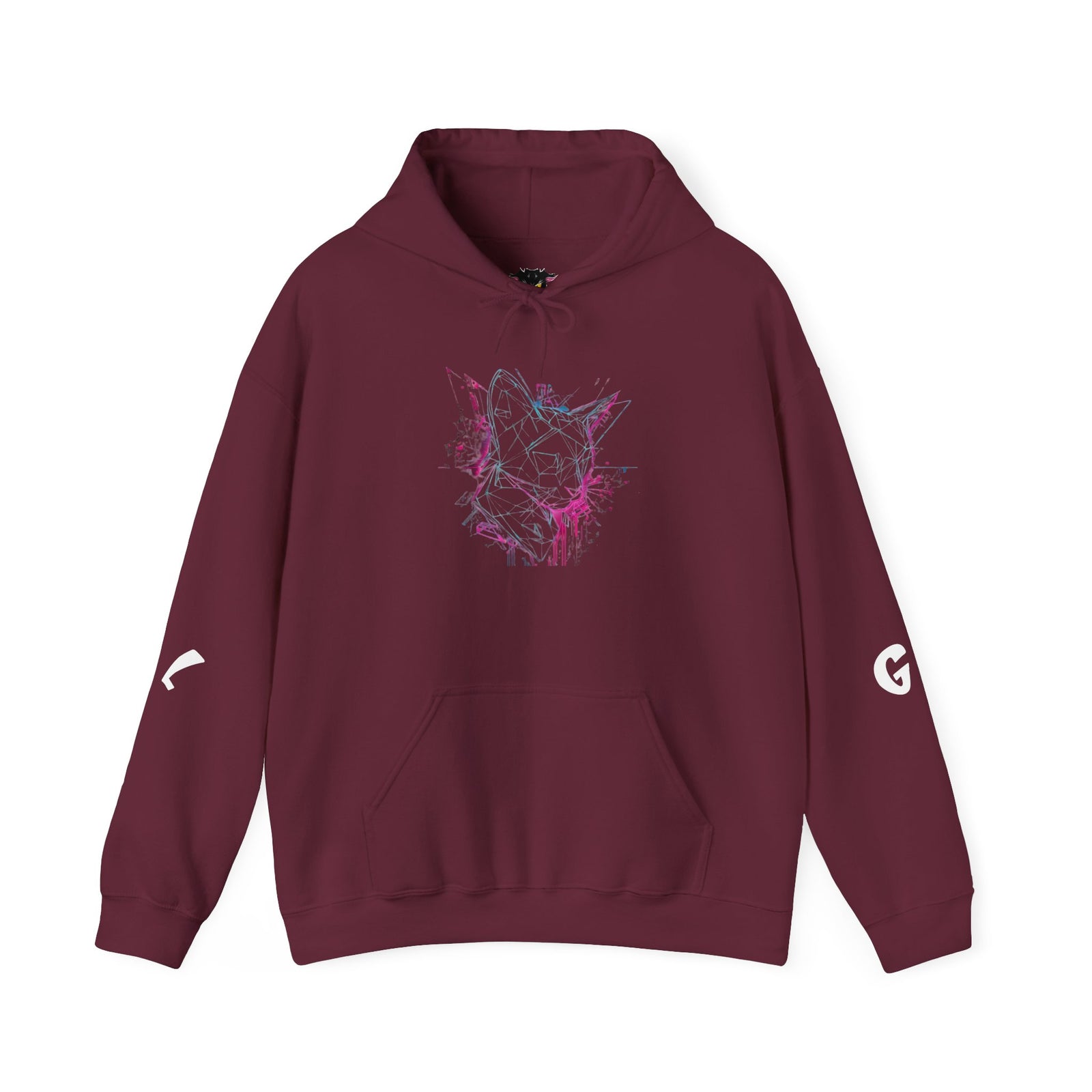 Neon Cat Hoodie - Vaporwave Retro Cat Graphic Sweatshirt