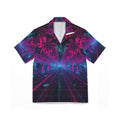 Retro Neon Palm Hawaiian Shirt — Vaporwave Aesthetic Camp Shirt